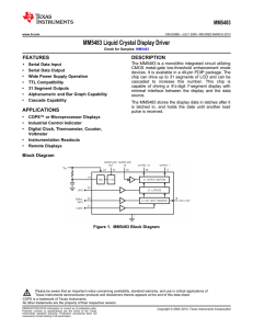 MM5483 Liquid Crystal Display Driver (Rev. E)