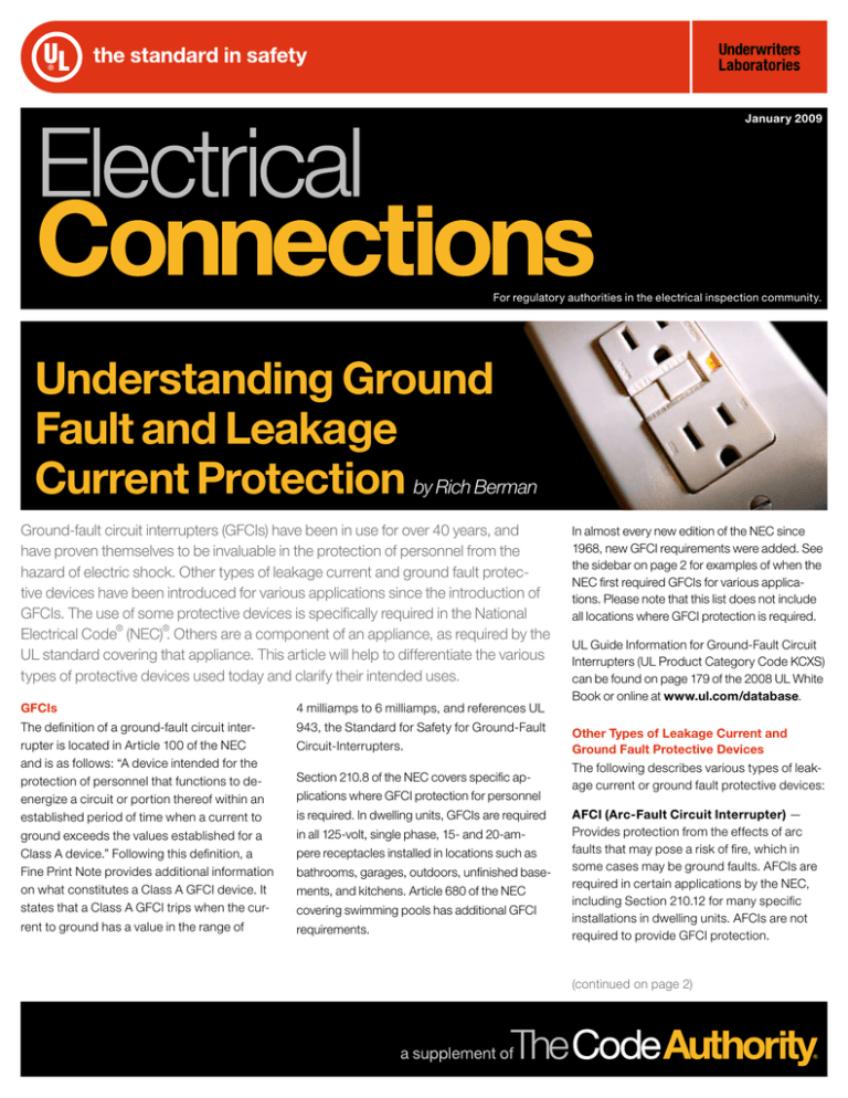 Understanding Ground Fault and Leakage Current Protectionby