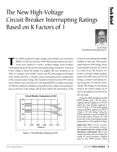 The New High-Voltage Circuit Breaker Interrupting Ratings