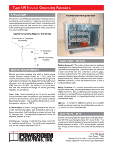 Neutral Grounding - Powerohm Resistors, Inc.