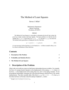 PDF The Method of Least Squares