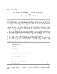 straight line fitting a bayesian solution