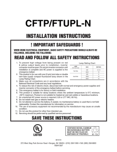 wiring diagrams for 1-lamp emergency operation