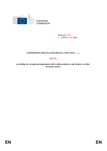 XXX draft COMMISSION DELEGATED REGULATION (EU)