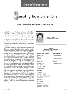 Sampling Transformer Oils
