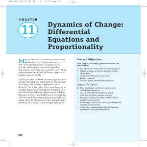 Dynamics of Change: Differential Equations and Proportionality