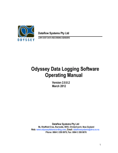 Running the Software - Odyssey Data Recording