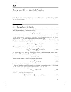 Energy and Power Spectral Densities