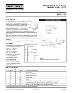 FOD2712 Optically Isolated Error Amplifier