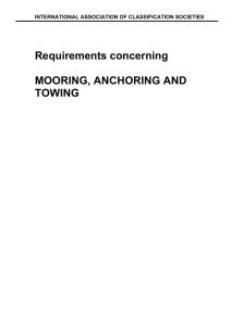 Requirements concerning MOORING, ANCHORING AND