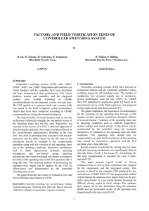 factory and field verification tests of controlled switching system