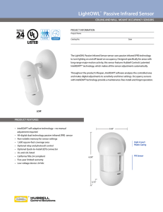 LightOWL® Passive Infrared Sensor