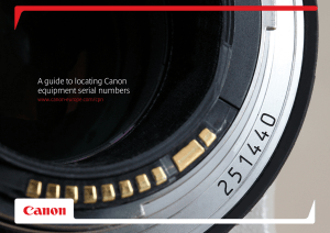 A guide to locating Canon equipment serial numbers