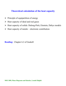 Theoretical calculation of the heat capacity
