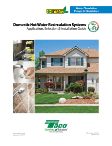 Domestic Hot Water Recirculation Systems