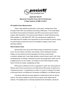 Application Note #4 Measuring Transmitter Power