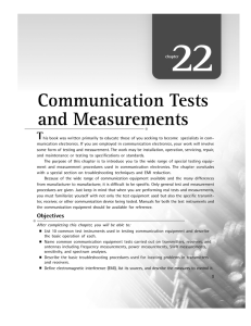 Communication Tests and Measurements
