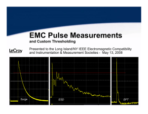 EMC Pulse Measurements and Custom Thresholding