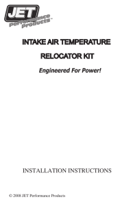 INTAKE AIR TEMPERATURE RELOCATOR KIT