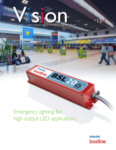 Emergency lighting for high output LED applications