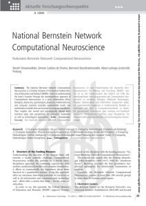 National Bernstein Network Computational Neuroscience