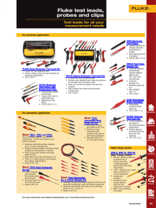 Fluke test leads, probes and clips