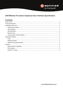 ONYXWorks Fire Alarm Graphical User Interface