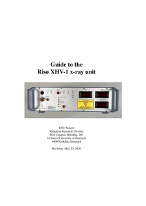 Guide to the Risø XHV-1 x-ray unit