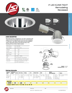 4” LED IC/AIR-TIGHT Remodeling Recessed