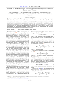 Formula for the Probability of Secondary Electrons Passing over the