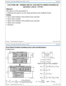 LECTURE 280 – SERIES-SHUNT AND SHUNT