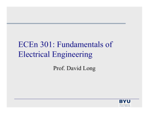 ECEn 301: Fundamentals of Electrical Engineering