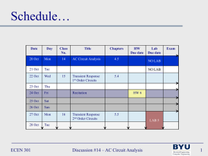 Discussion #14 - AC Circuit Analysis