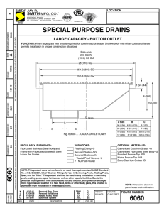 6060 Special Purpose Drains, Large Capacity, Bottom Outlet