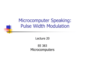 Microcomputer Speaking: Pulse Width Modulation