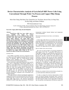 Device Characteristics Analysis of GaAs/InGaP HBT