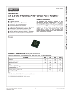 RMPA2455 2.4-2.5 GHz 1 Watt InGaP HBT Linear Power Amplifier