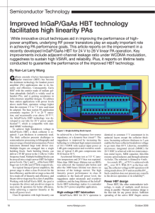 Improved InGaP/GaAs HBT technology facilitates high linearity PAs