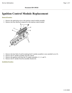 Ignition Control Module Replacement