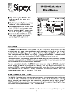 SP6650 Evaluation Board Manual