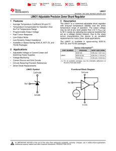 LM431 Adjustable Precision Zener Shunt Regulator (Rev. H)