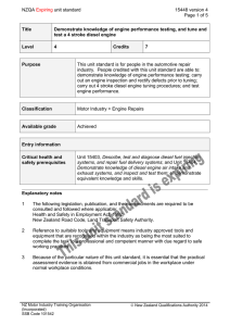 NZQA Expiring unit standard 15448 version 4 Page 1 of 5 Title