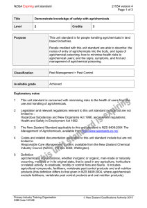 NZQA Expiring unit standard 21554 version 4 Page 1 of 3 Title