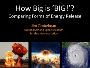 How Big is `BIG!`? Comparing Forms of Energy Release