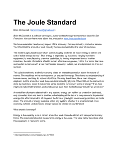 The Joule Standard