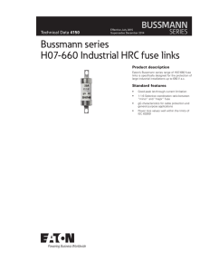 Bussmann series H07-660 Industrial HRC fuse links