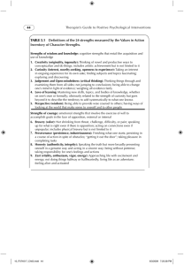 44 TABLE 3.1 Definitions of the 24 strengths measured by the