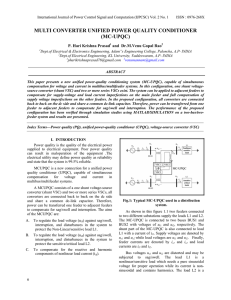 MULTI CONVERTER UNIFIED POWER QUALITY CONDITIONER