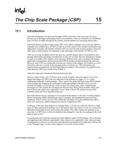The Chip Scale Package (CSP)