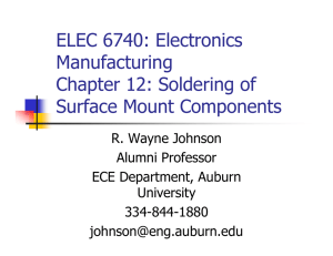 ELEC 6740: Electronics Manufacturing Chapter 12: Soldering of